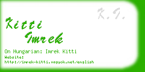 kitti imrek business card